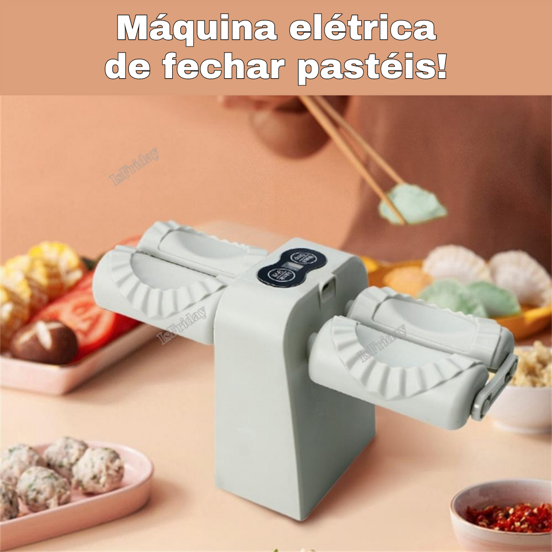 Máquina automática para rechear pastel ou empanada, Pressionando o molde da pele do bolinho, fecha o pastel Ferramenta dupla de cozinha